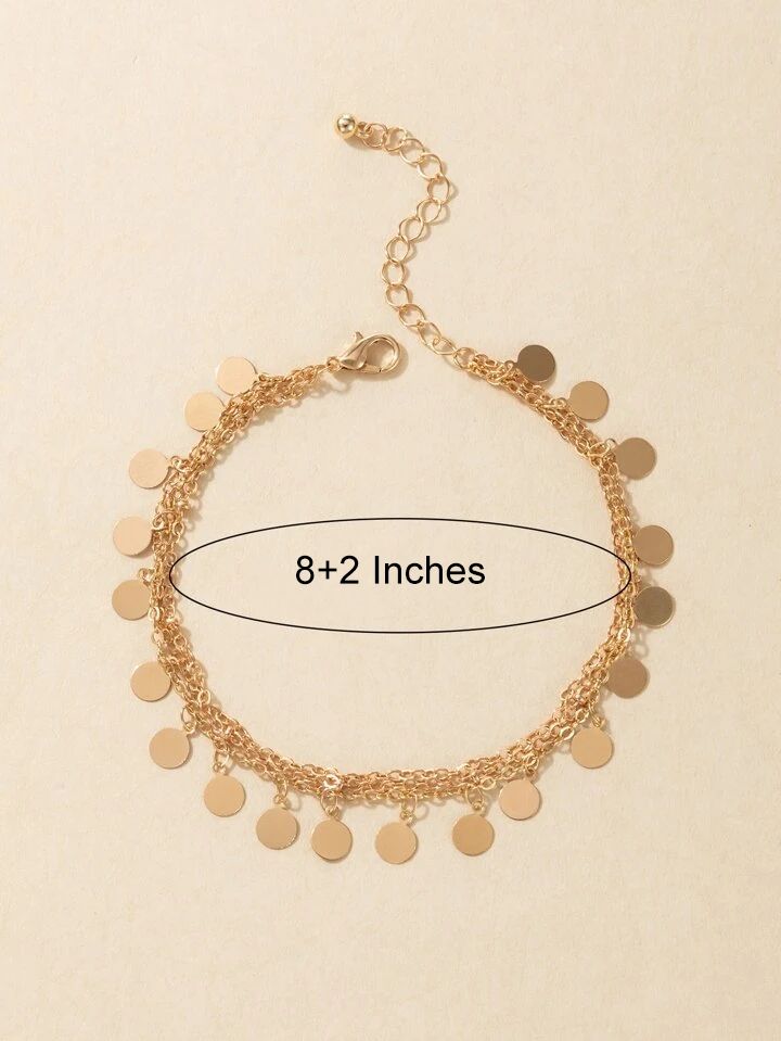 Triple Layered Droplets Anklet