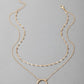Double Chain Ring Necklace
