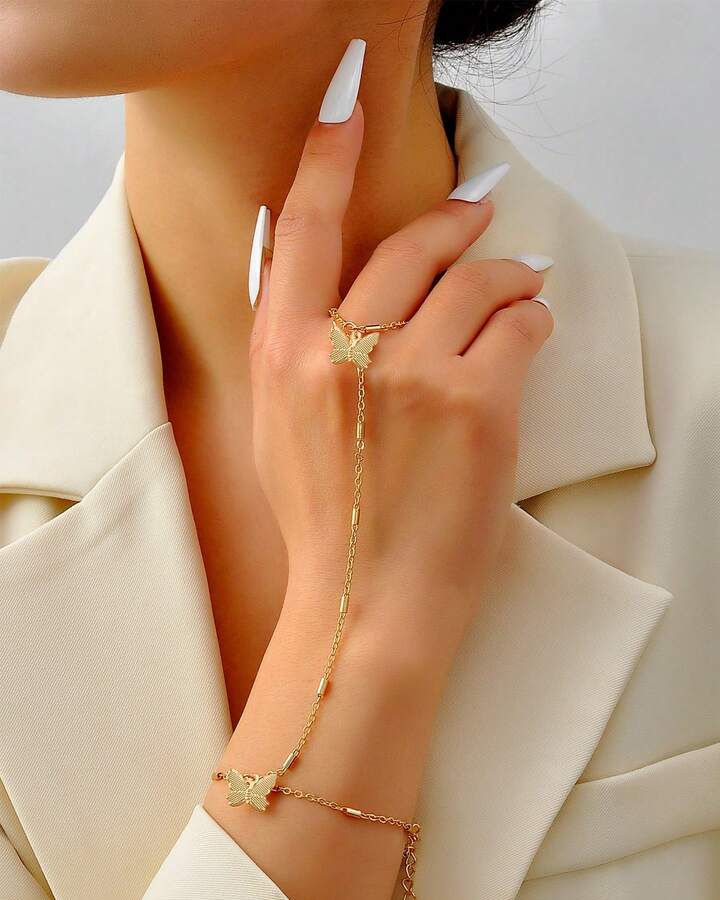 Butter Drip Ring Chain Bracelet