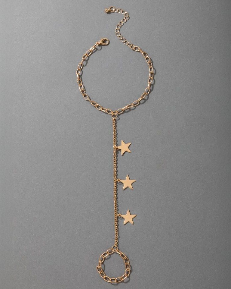 Star Galax Ring Chain Bracelet