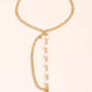 Pearl Drip Chain Ring Bracelet