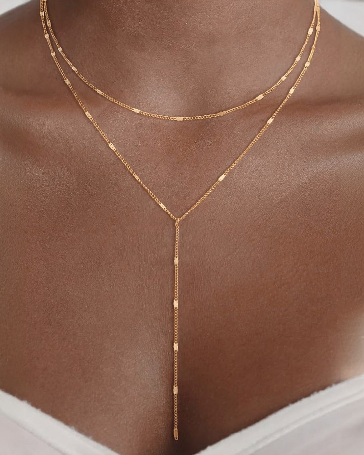 Y-Shaped Long Chain Necklace