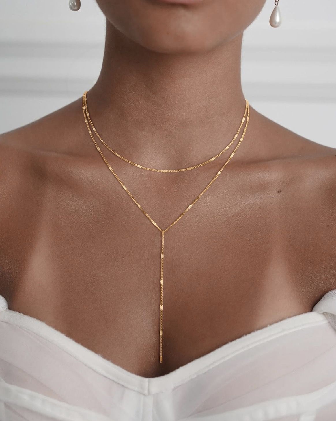 Y-Shaped Long Chain Necklace