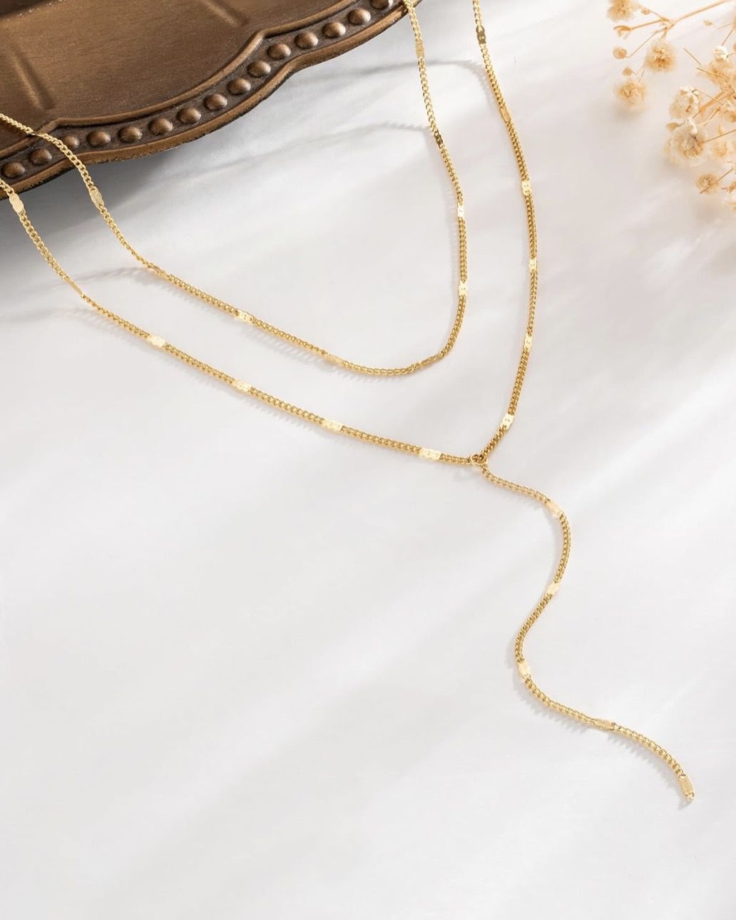 Y-Shaped Long Chain Necklace