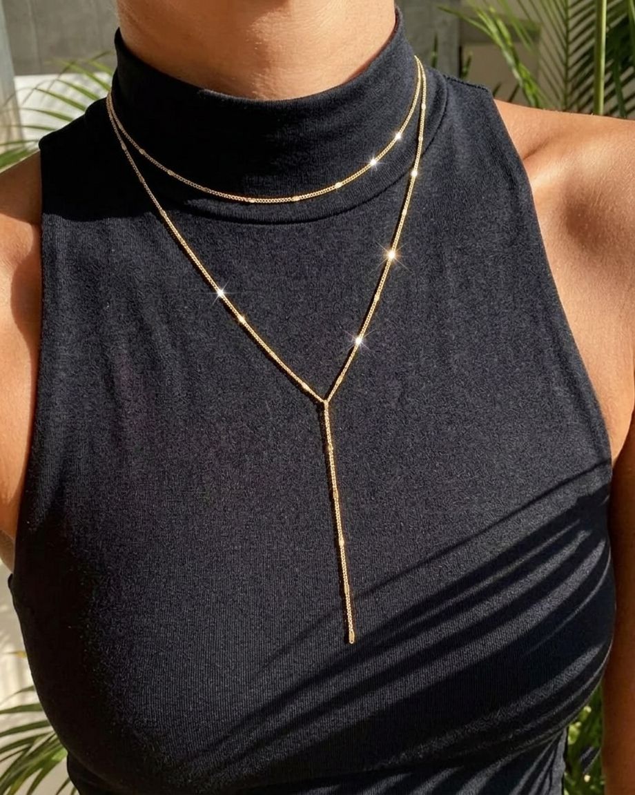 Y-Shaped Long Chain Necklace