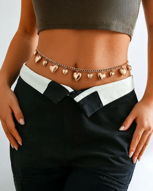 Big Small Heart Waist Chain