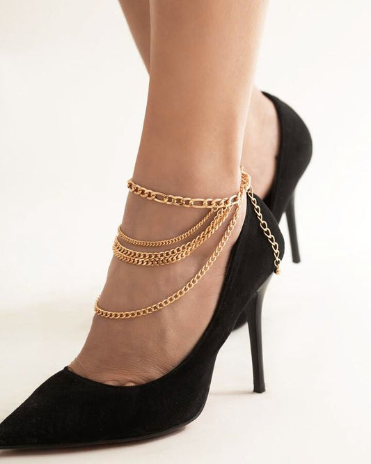 Multi-layer Chunky Chain Anklet