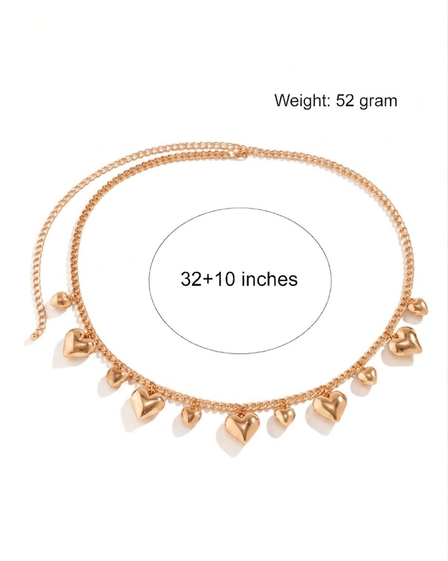 Big Small Heart Waist Chain