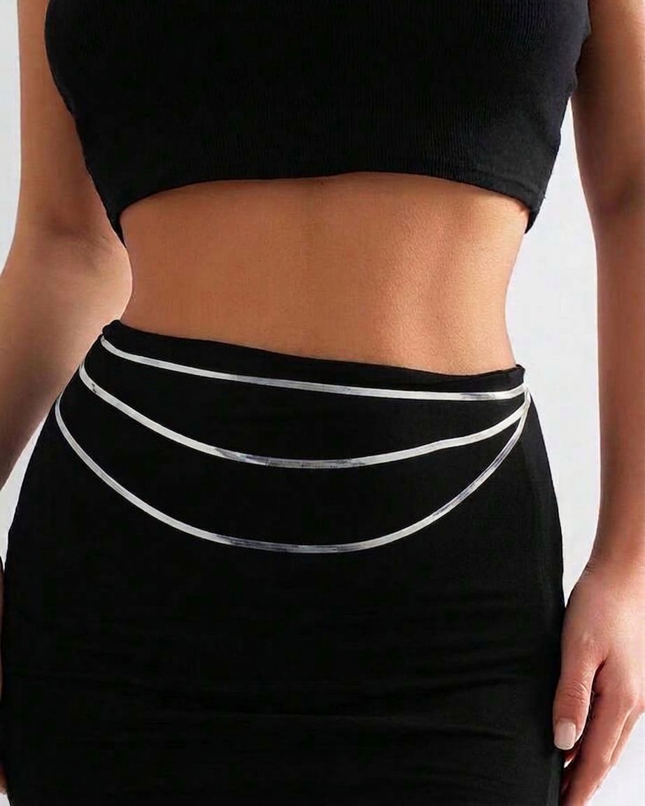 Triple Snake Waist Chain (Silver)