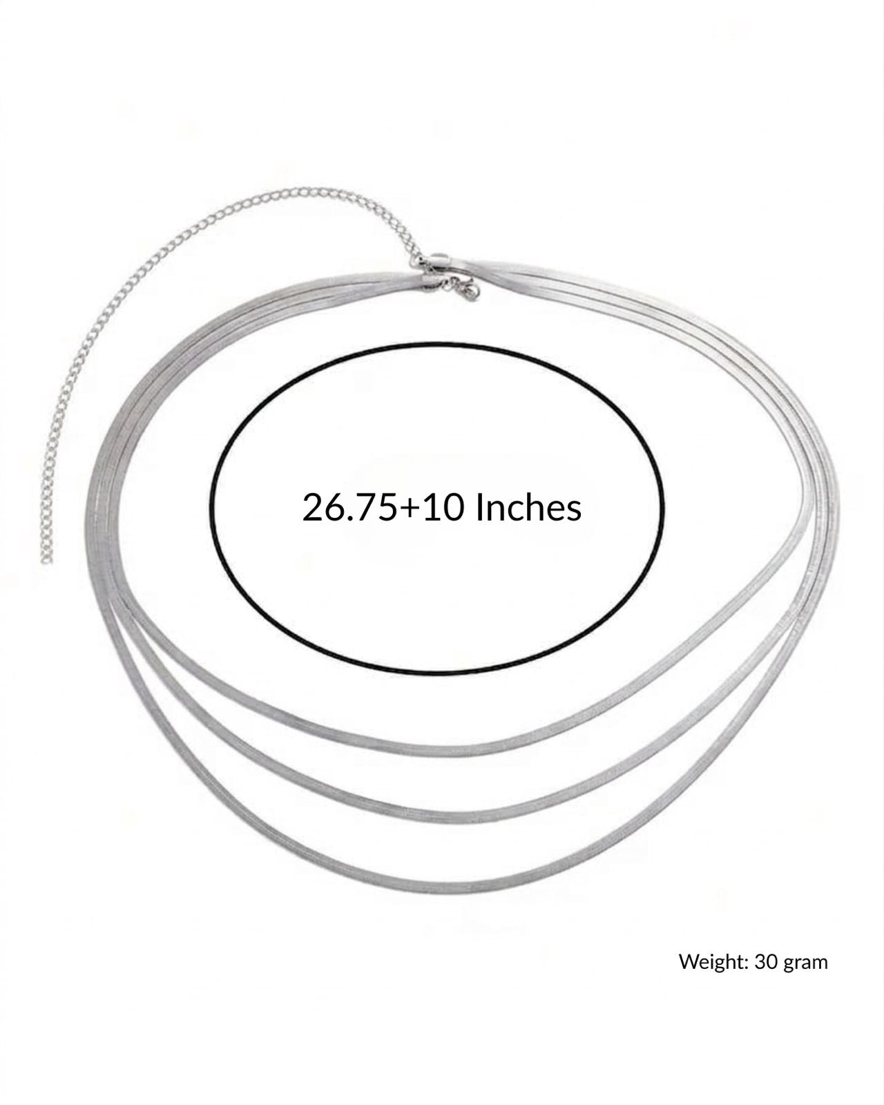 Triple Snake Waist Chain (Silver)