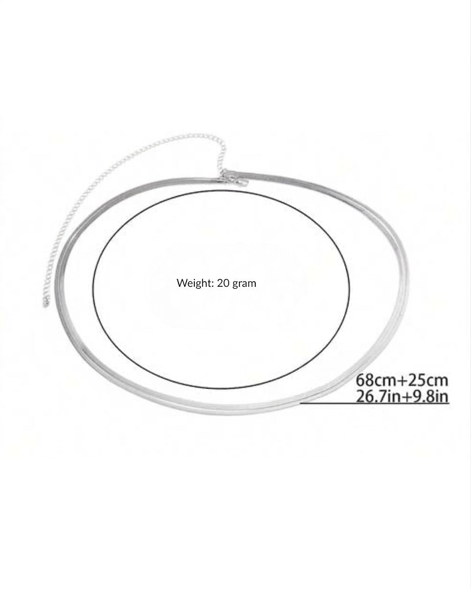 Double Snake Waist Chain (Silver)