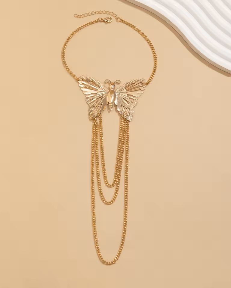 Big Butterfly Tassel Arm Chain Bracelet