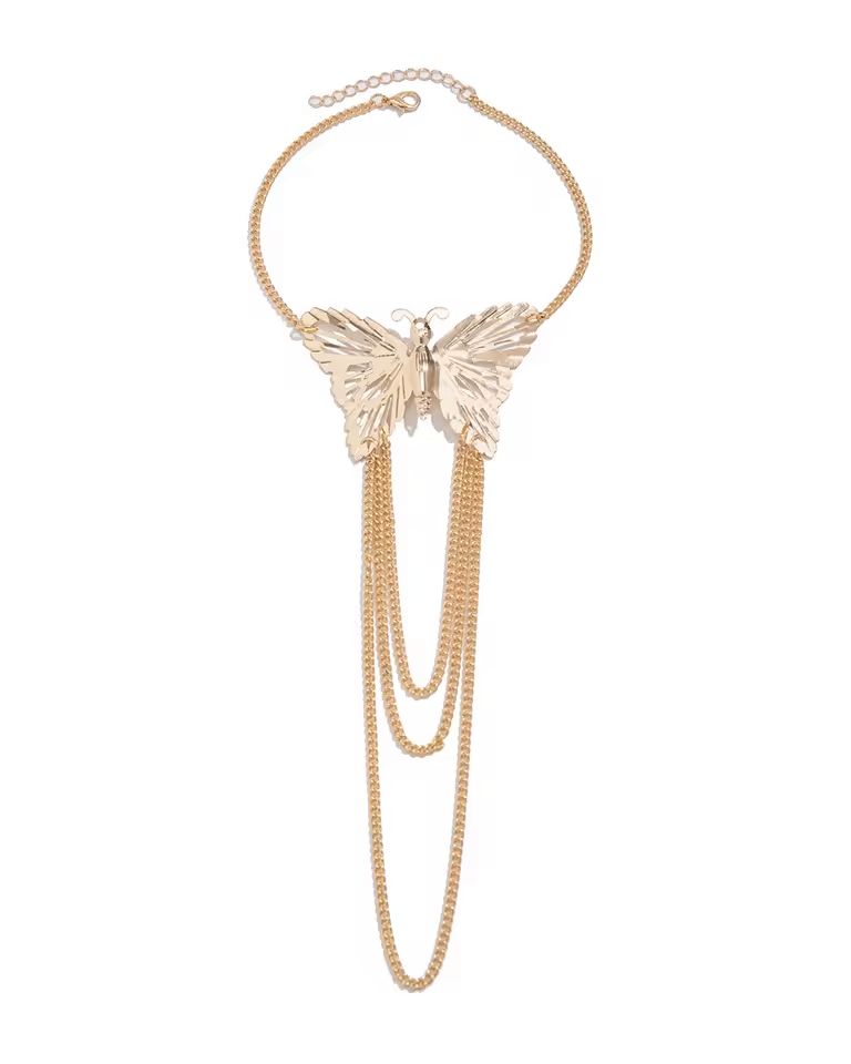 Big Butterfly Tassel Arm Chain Bracelet