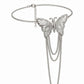 Big Butterfly Tassel Arm Chain Bracelet (Silver)