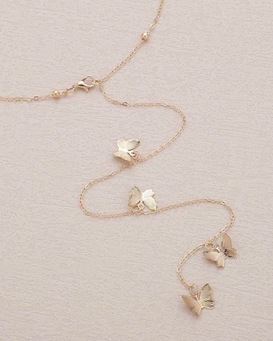 Butterfly Back Chain Necklace