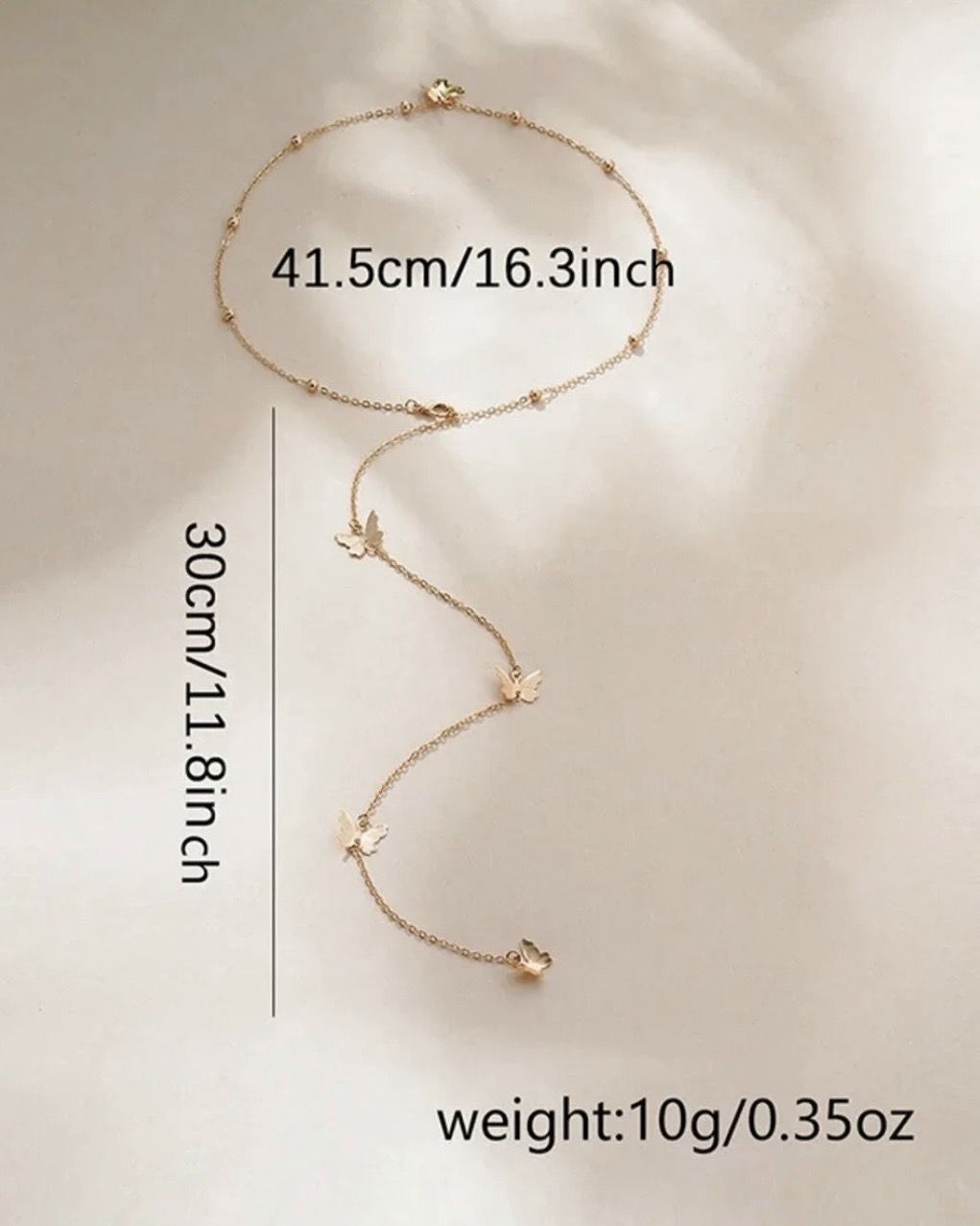 Butterfly Back Chain Necklace