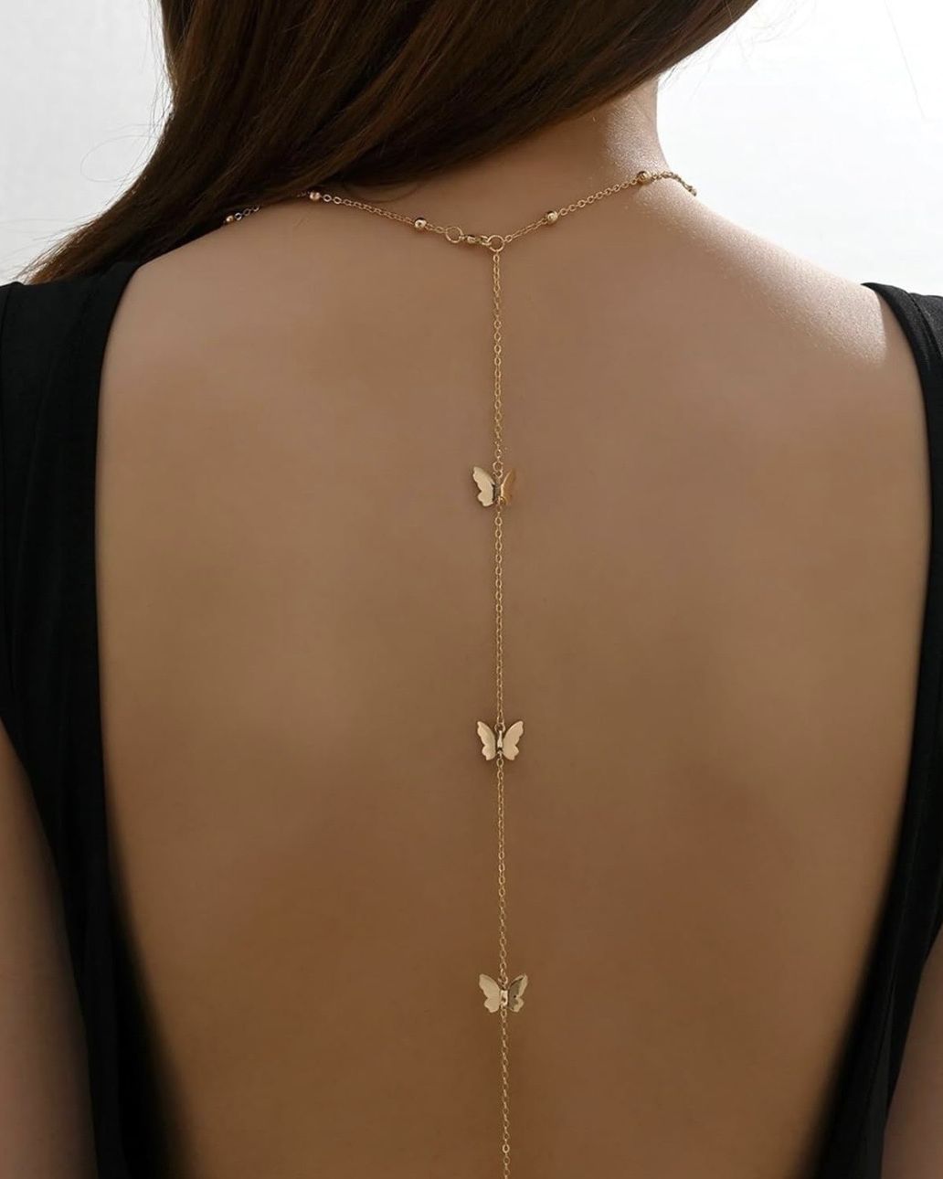 Butterfly Back Chain Necklace