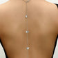 Butterfly Back Chain Necklace (Silver)