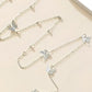 Butterfly Back Chain Necklace (Silver)