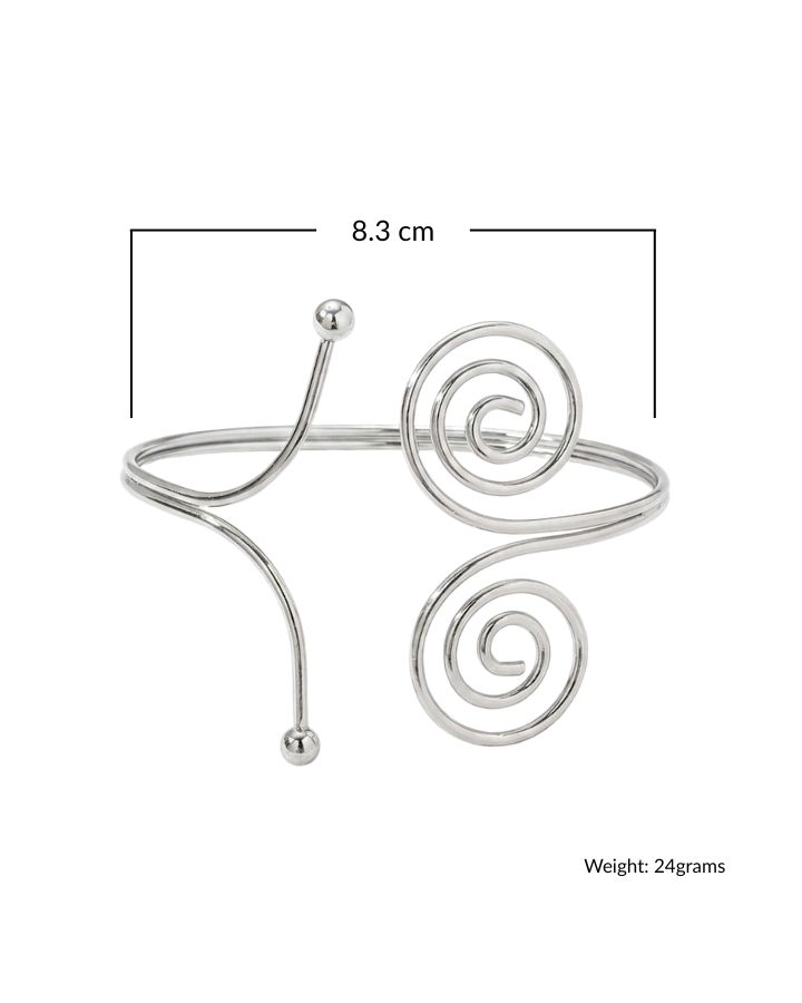 Tendril Arm Cuff Band (Silver)