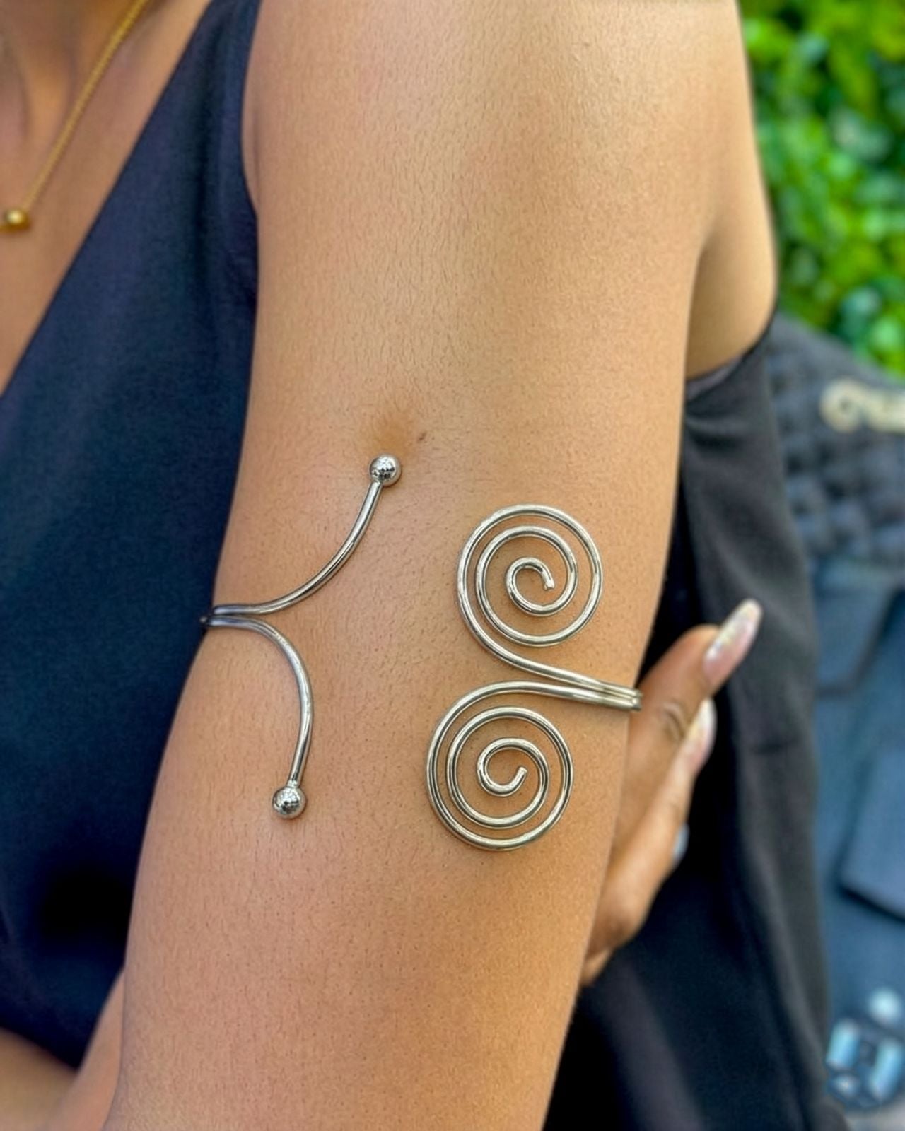Tendril Arm Cuff Band (Silver)