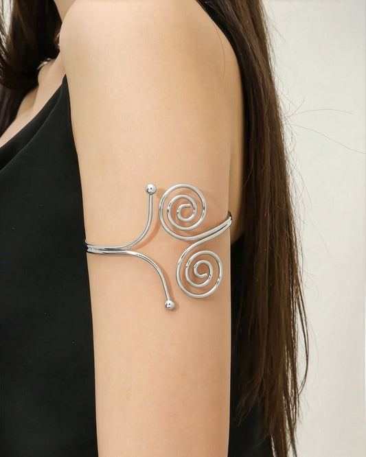 Tendril Arm Cuff Band (Silver)