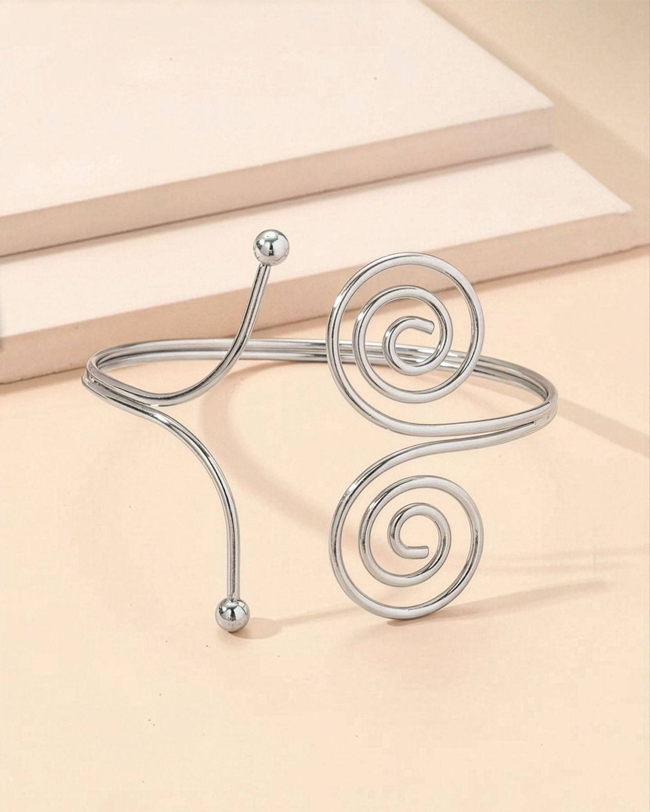 Tendril Arm Cuff Band (Silver)