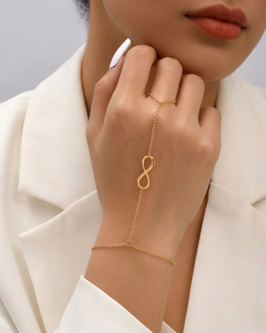 Infinity Finger Bracelets Ring Hand Chain