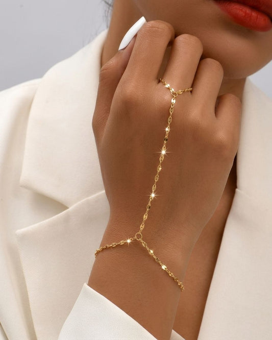 Petal Ring Cum Bracelet