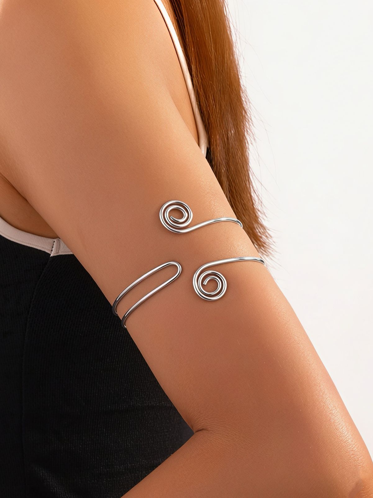 Hallow Arm Cuff Band (Silver)