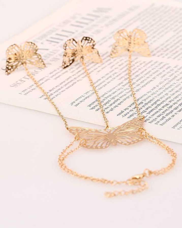 Royal Butterfly Ring Bracelet