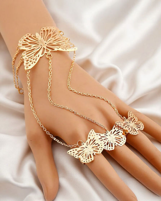 Royal Butterfly Ring Bracelet