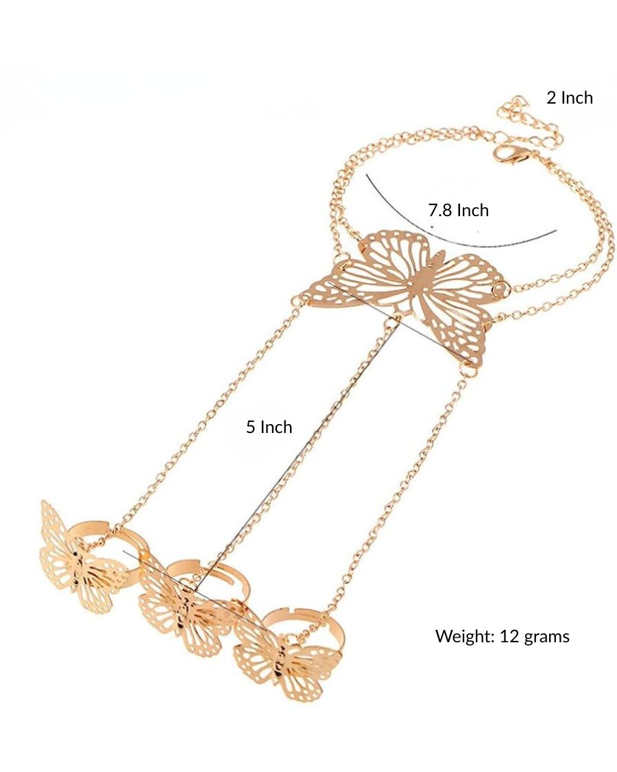 Royal Butterfly Ring Bracelet