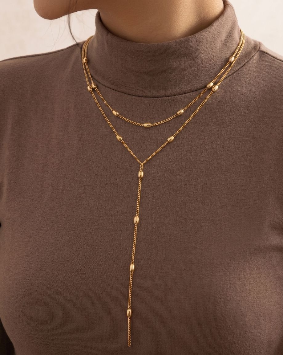 Long Drop Capsule Y Deep Necklace