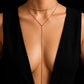 Long Drop Delicate Y Deep Necklace