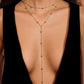 Long Drop Beaded Y Deep Necklace