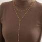 Long Drop Beaded Y Deep Necklace
