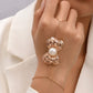 Pearl Bloom Hand Chain Bracelet