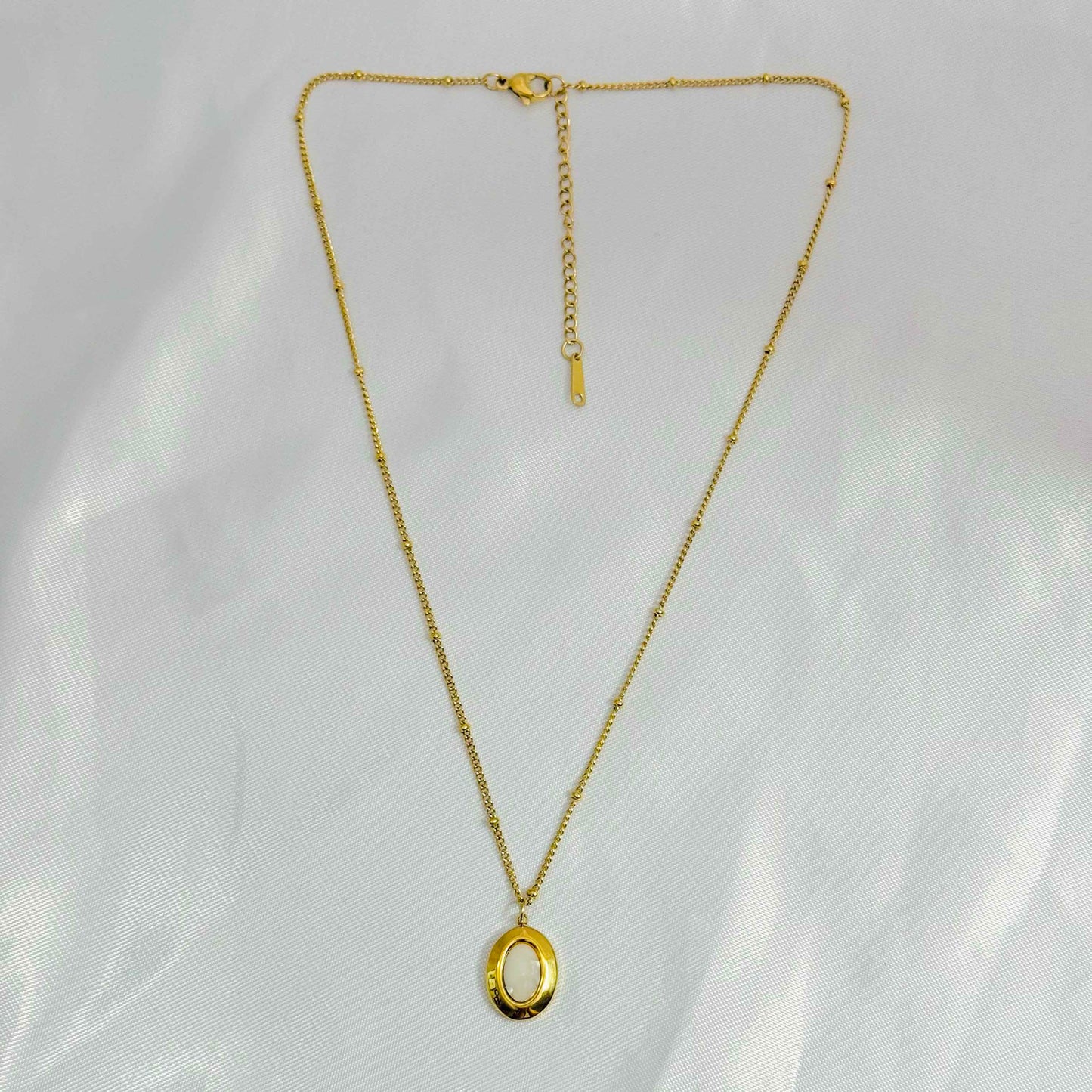 Pearl Stone Pendant Necklace