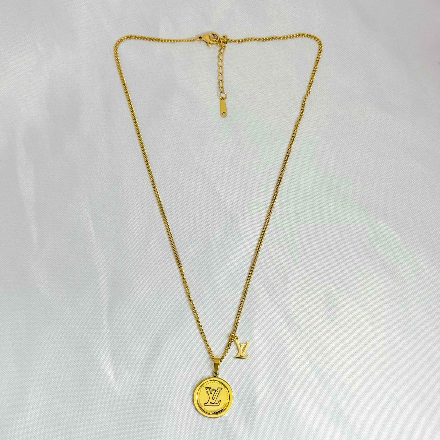 LV Double Pendant Necklace