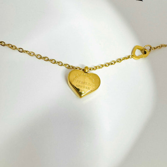 Dual Heart Tiffany New York Necklace