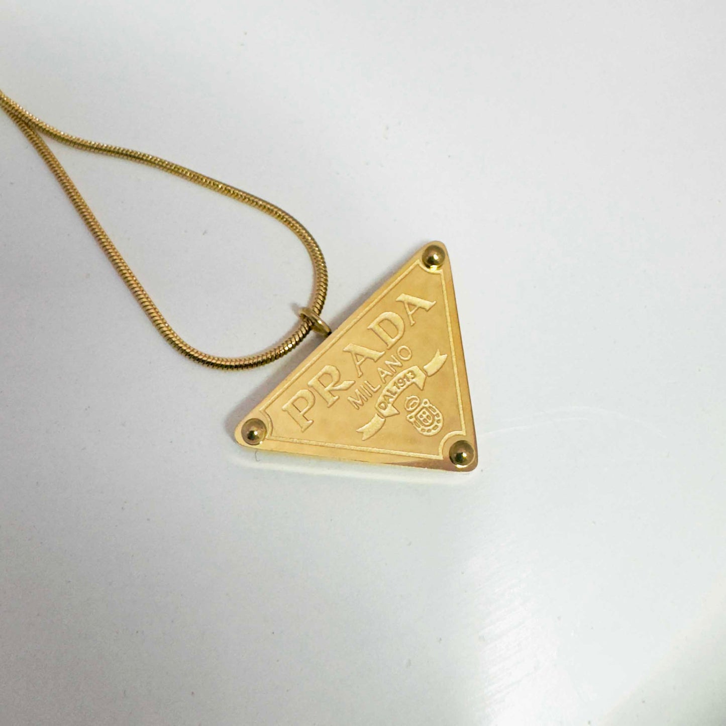 Prada Charm Pendant Necklace