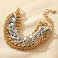 Gold & Silver Multi-Strand Charm Bracelet