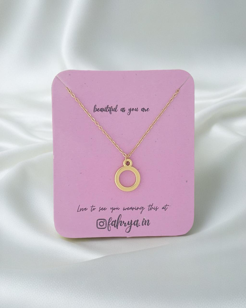 Ring Pendant Necklace