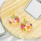 Mix Fruit Circle Resin Earrings