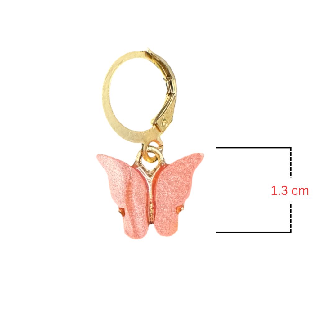 Watermelon Pink Butterfly Earrings