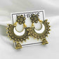 Golden Chandbali Oxidized Jhumka Earrings