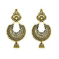 Golden Chandbali Oxidized Jhumka Earring