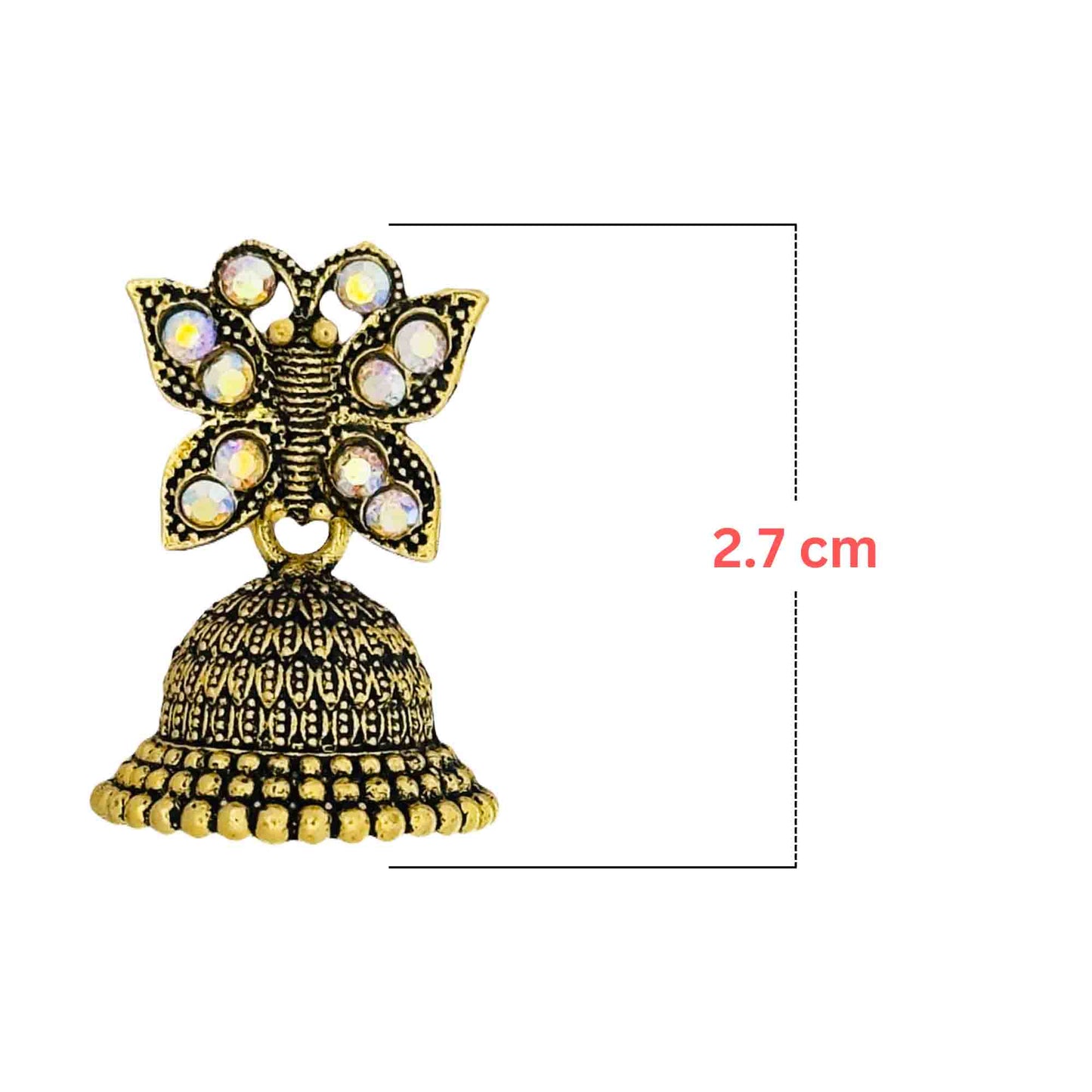 Butterfly Golden Jhumka