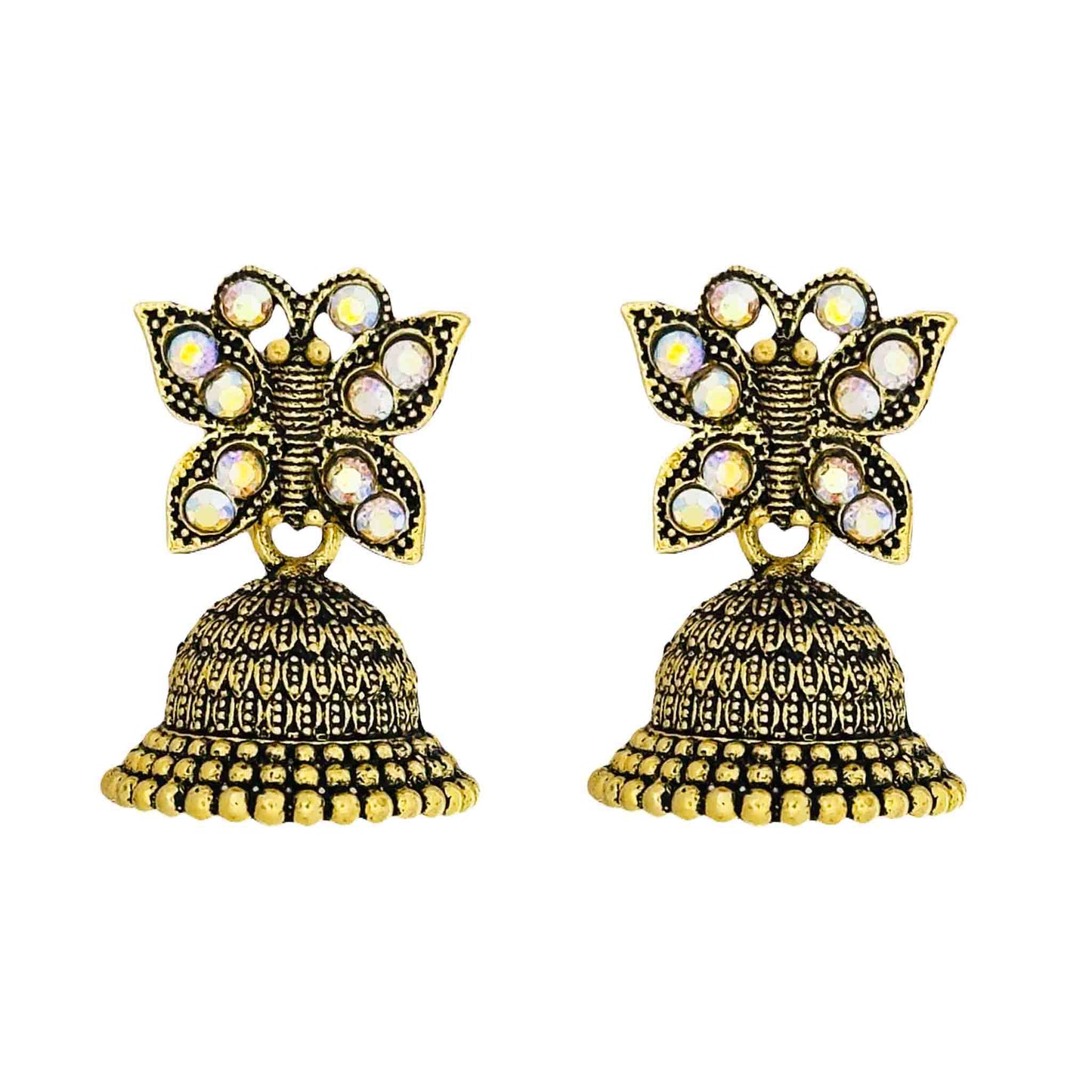 Butterfly Golden Jhumka